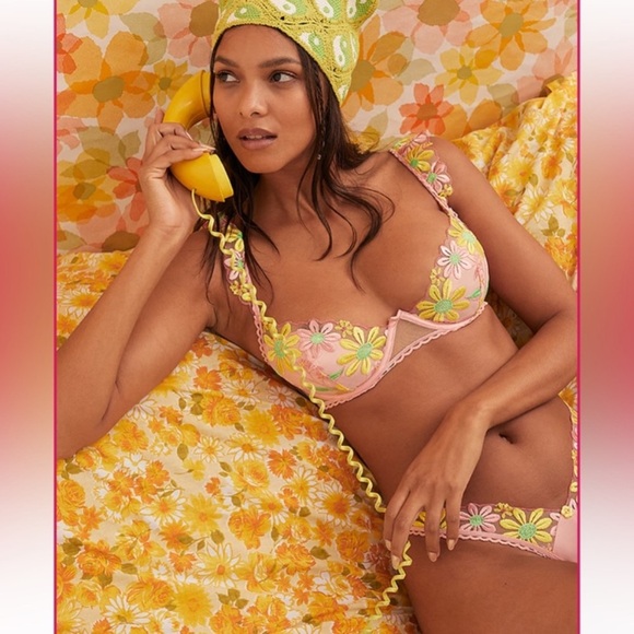 New! SET For love and lemons Daisy Jane Embroidery Bra and panty 24516 4053 - Picture 3 of 16